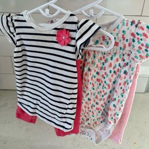 EUC Toddler Girls Shirt and Pant Set (2 sets)